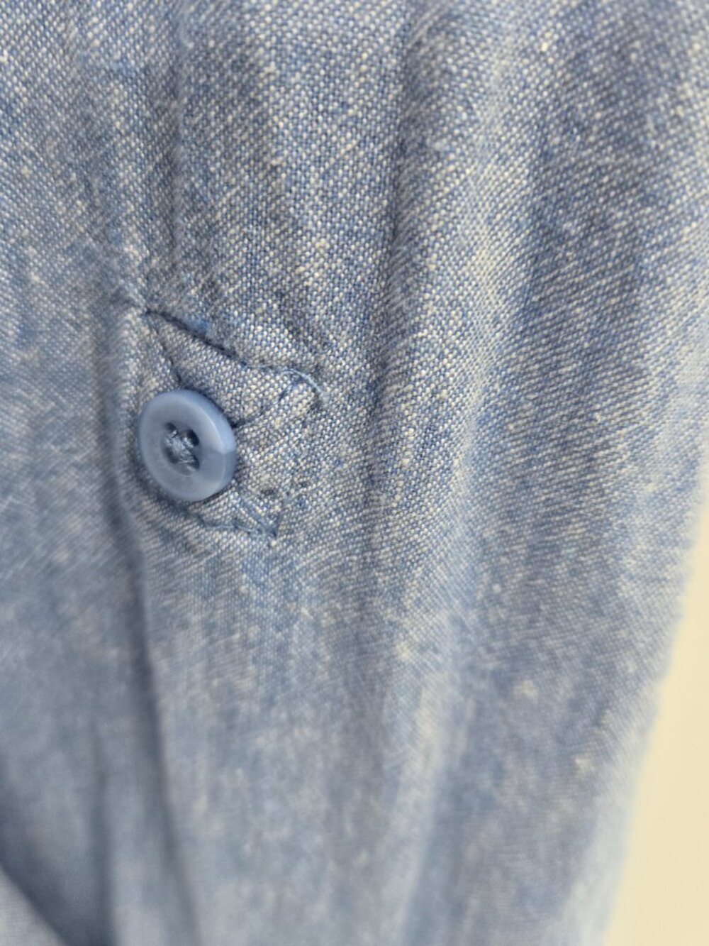 Magashoni Man Blue Linen/Viscose Button Down Long Sleeved Shirt Size XL - Picture 12 of 12